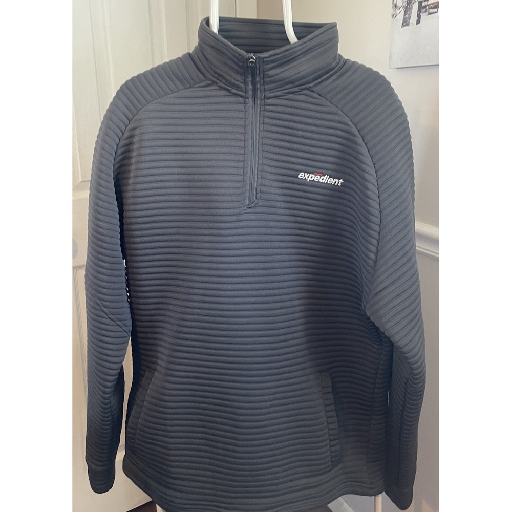 Men's Spyder Quarter Zip Jacket. Size Lg. Expident Logo